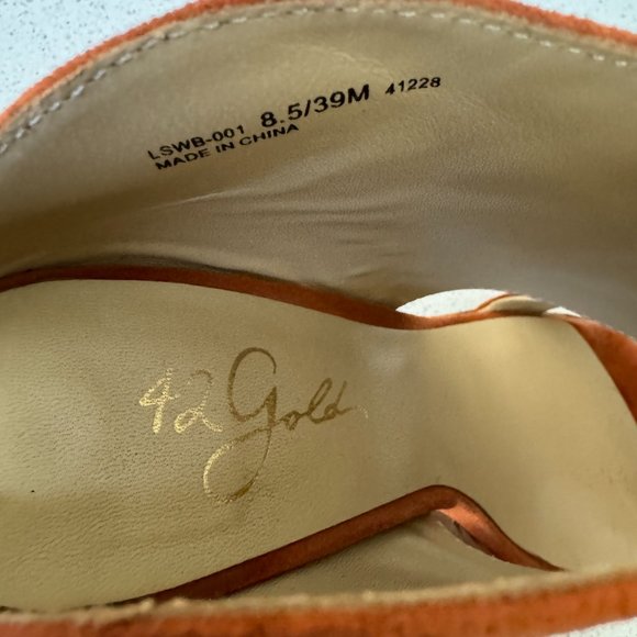 42 Gold Linx Heeled Slides in Mecca Tan 8.5W - Picture 10 of 11